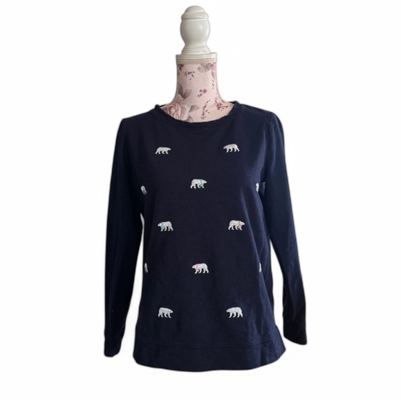 Talbots Embroidered Mini Polar Bear Sweater - Picture 2 of 3